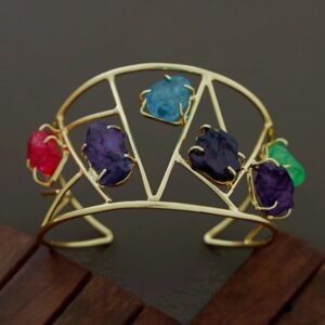 Hailin Dyed + Raw Stone Bangle