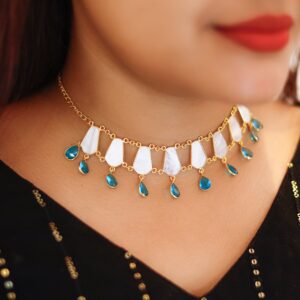 MOP Felicia Hexa Rain Drop Choker / Short Neckpiece