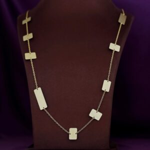 Angelica Golden Rectangle Long Neckpiece