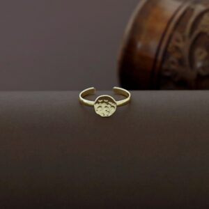 Julina Golden Hammered Ring