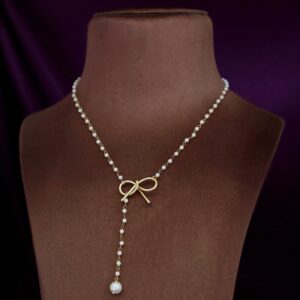 Carly Layer Ribbon Pearl Neckpiece