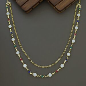 Jona 2 Layer Glossy Baroque Neckpiece