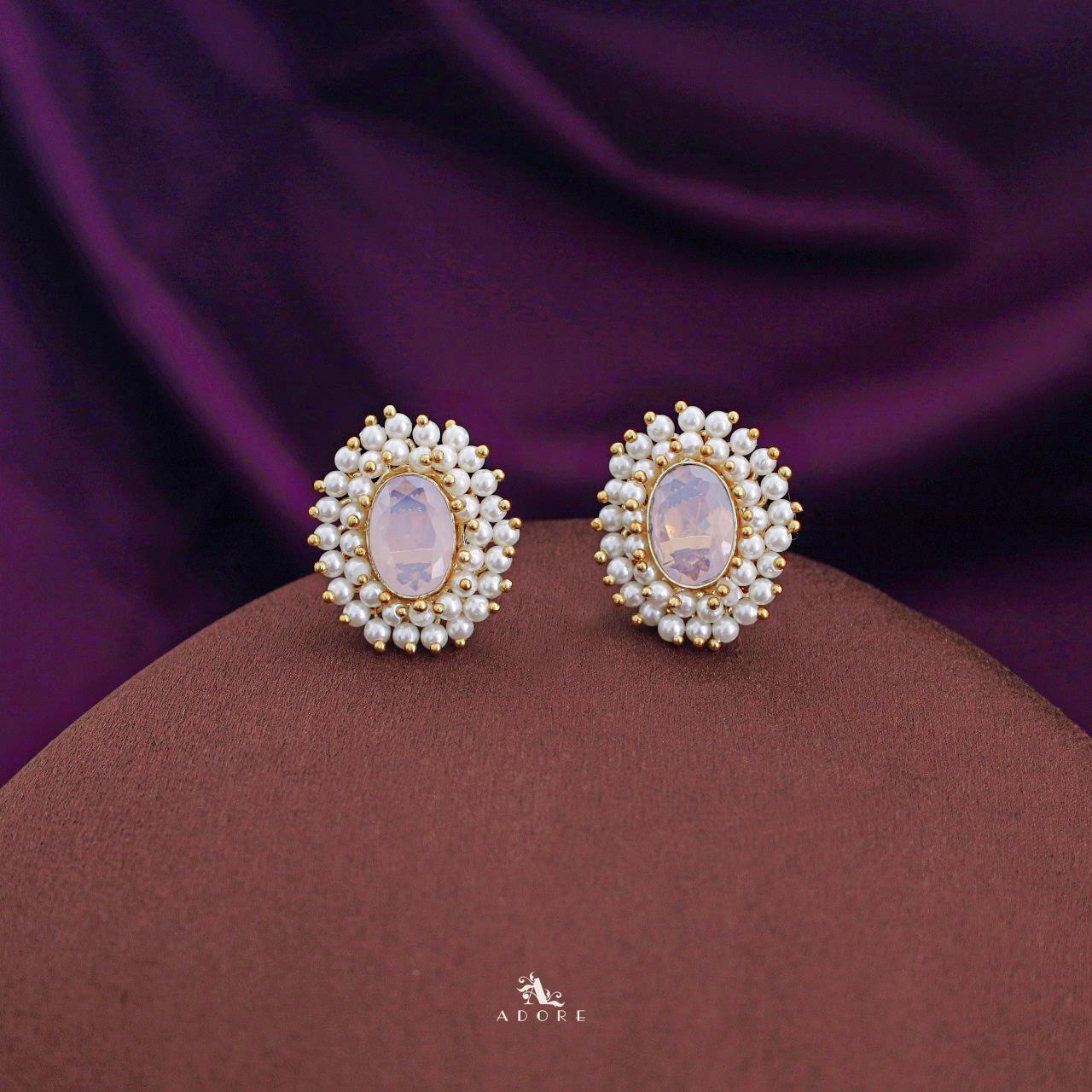 Ahelia Glossy Oval Cluster Pearl Earring - Image 25