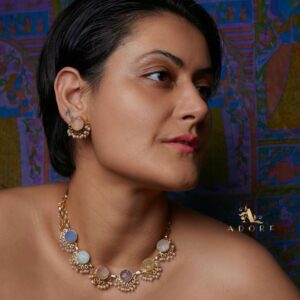 Athenea Half Pearl Neckpiece With Stud