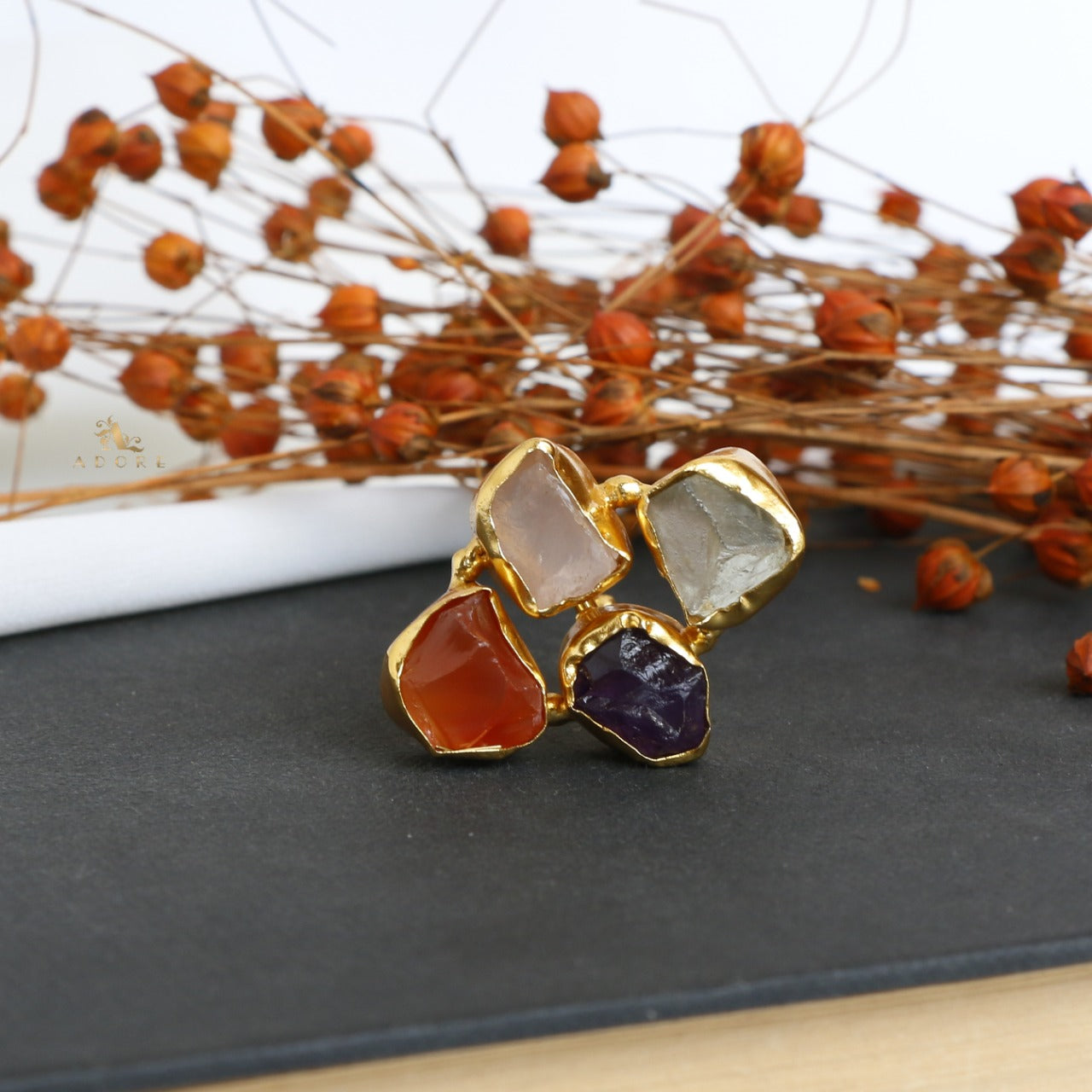 4 Raw Stone Ring (Adjustable) - Image 20