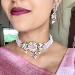 Aroosa Kundan Choker With Earring