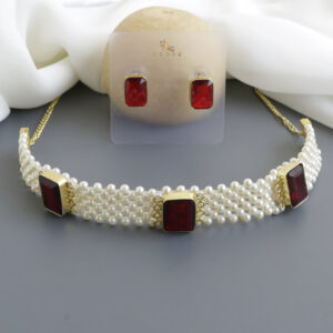 Amoliya Pearl Choker With Stud