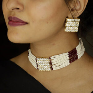 Sreebala Choker With Square Stud