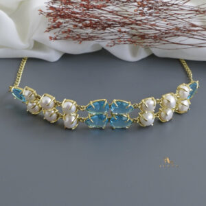 Melvina Glossy + Fresh Water Pearl Choker