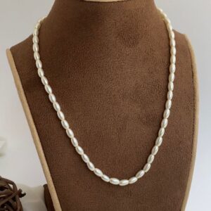 One Layer Rice Pearl Neckpiece