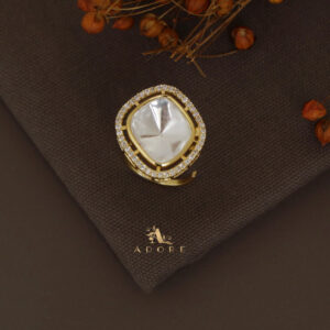 Golden Nesva Polki Ring