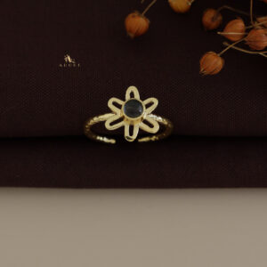 Textured Henna Flower Ring