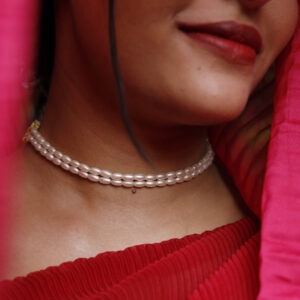 Rice Pearl 2 Layer Choker