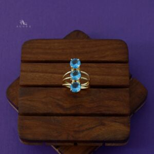 Glossy Tri Circle Ring