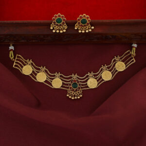 Sanchita Samudra 5 Layer Kashi Floral Choker With Earring