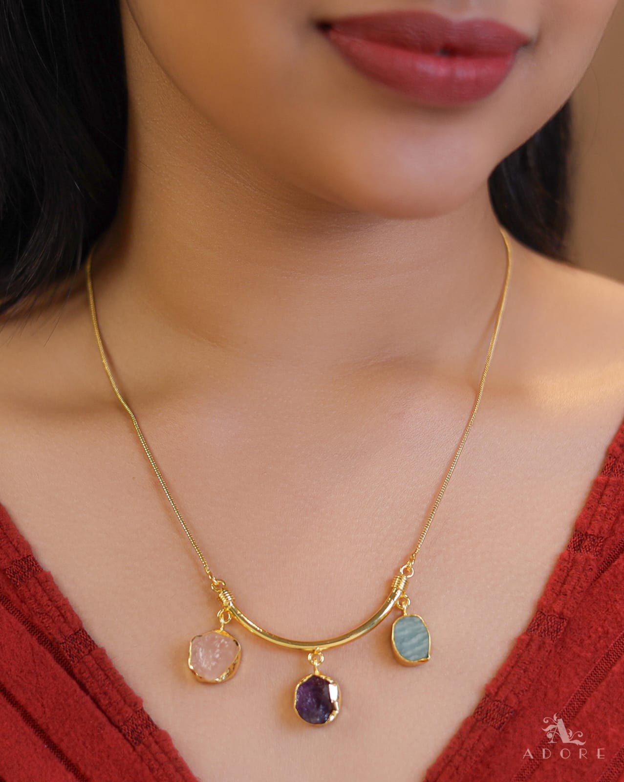 Amba Three Stone Neckpiece