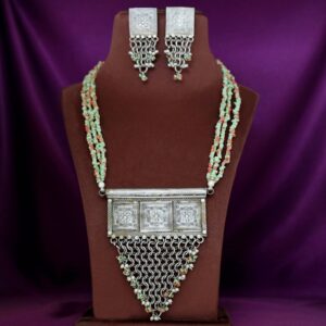 Adwitiya Antique Long Neckpiece With Earring