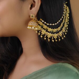 Premium Butterfly Golden Ball Ear Chain