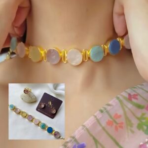 Raw Stone Unique 3 in 1 Combo Choker Set