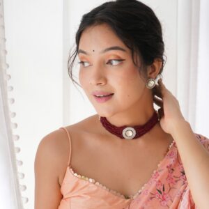 Vasvi Polki Kundan Choker With Earring